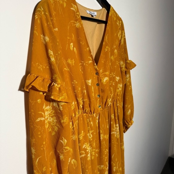 Madewell Ruffle Floral Long Sleeve Maxi Dress - Picture 7 of 14